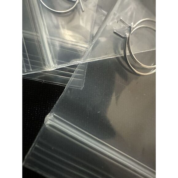 925 Sterling Silver Earrings Lot Of 3 Mini Huggie Hoop - Picture 2 of 5